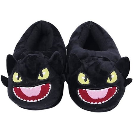 Lämpimät sisätossut talveen - Viihtyisät pehmeät plyysiset hauskat sarjakuva-kissa- ja lohikäärmetossut - Aikuisille, lapsille ja teini-ikäisille 