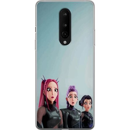 Yhteensopiva Puhelinkuori OnePlus OnePlus 8 Kolme animoitua naista, joilla on värikäs tukka futuristisessa tyylissä ja yllättyneet ilmeet