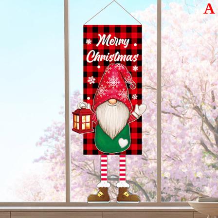 1 St Julhängande Banderoll Ansiktslös Docka För Julhus, Hängande F