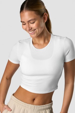 ICANIWILL - Recharge Cropped T-shirt Wmn White- Træningstrøje - Damer - Træningstøj fra ICIW