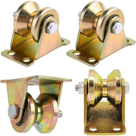 V-spor hjul, 50 mm skyveport hjul, stålhjul med V-spor, egnet for skyvedører, fabrikkporter, innkjørsler - WELLNGS