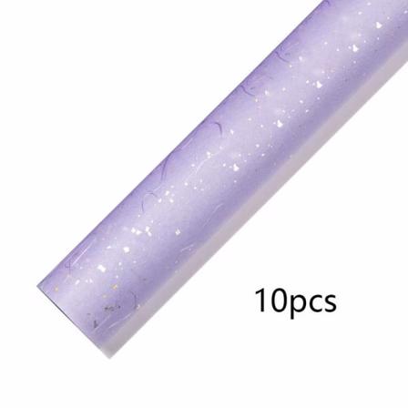 Blomsterpapir gennemsigtig sky dragepapir vandtæt fortykkelse drømmende guld og sølv prikpapir lilla papir, 20 ark