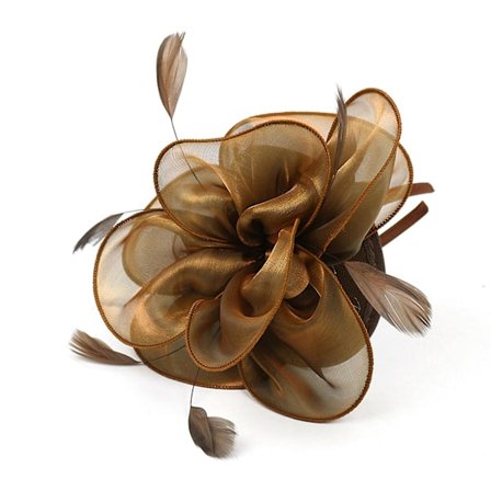 Faux Feather Net Garn Hat Solid Color Fascinator Bryllupper Te Selskab Hovedbeklædning Hår Ornament Til