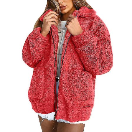 Dam Björn Fleece Jacka Kappa Dragkedja Ytterkläder