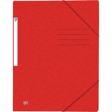Mappe 3-Klaffer Kartong A4 Rød