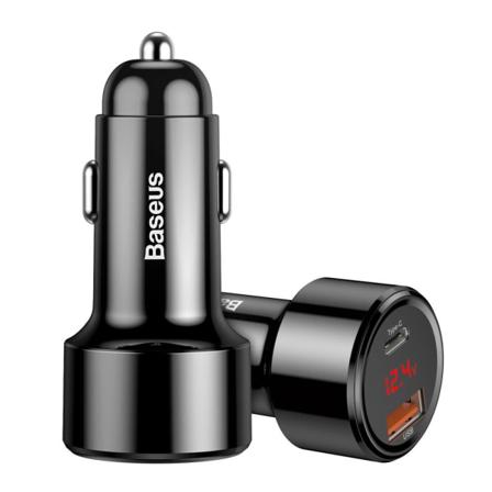 Baseus 45w 6a Billaddare Med Type-c Pd 4.0/qc 3.0 - Svart Black Svart