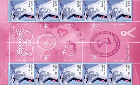 Åland - Pink Ribbon - Flot gutter 10-stribe