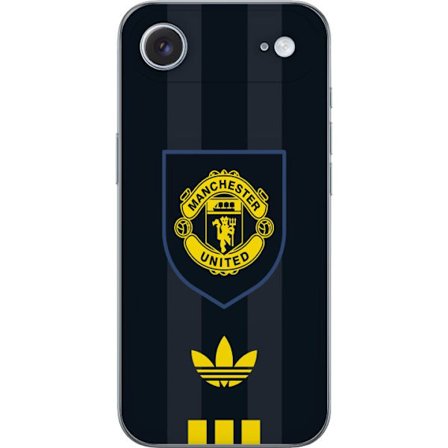 Kompatibelt Mobilskal till Apple Apple iPhone 17 Air Manchester United Adidas logotyp emblem fotbollsklubb affish Premier League retro gult svart desi