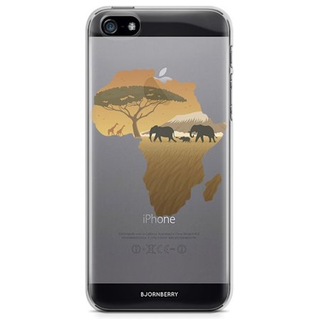 Bjornberry iPhone 5/5S/SE TPU Skal - Afrika Brun