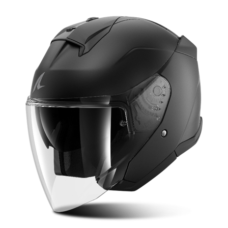 Halvhjelm Shark Skwal Jet Mattsvart L