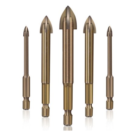 Keramiske flisebor, effektivt universelt boreværktøj, 5 keramiske flisebor, betonbor-sæt