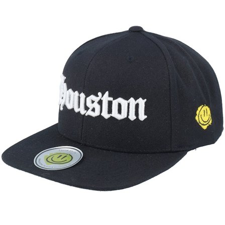 Lucid Smile - Black - snapback - Cap - Houston 3d Script Black Snapback - Hatstore