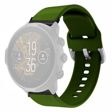 Suunto Spartan Sport Wrist HR Baro / Suunto 7 klockarmband 24 mm justerbart och flexibelt armband - Militärgrön