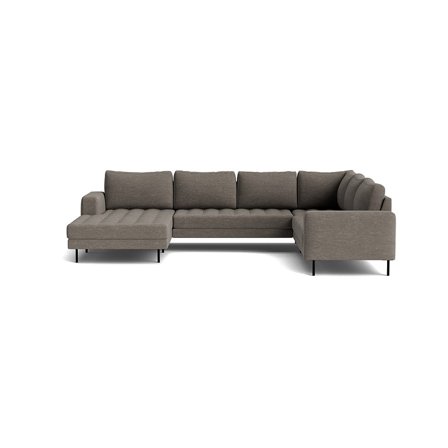 Rouge U-Form Sofa, links, Skyland Hellgrau, minimalistisches Design, hoher Sitzkomfort, modernes Polstersofa für das Wohnzimmer, 89cm Höhe.