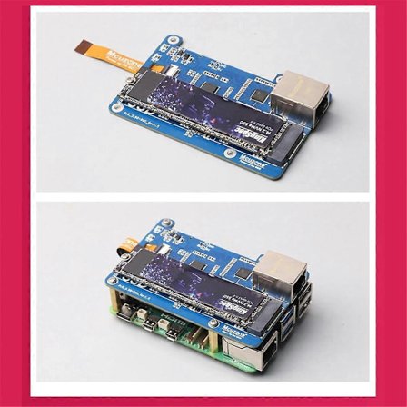 .5G för 5 PCIE till NVME SSD+2.5G ETH HAT RTL8125, Stödjer RPi OS,, 2280,2242,2230 Storlek SSD