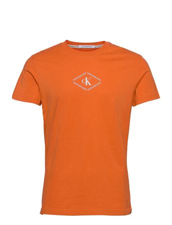Ck Monotriangle Tee T-shirts Short-sleeved Orange Calvin Klein Jeans