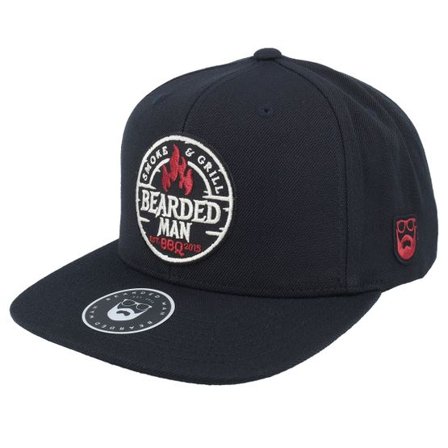 Bearded Man - Svart snapback Keps - Smoke Grill Bbq Logo Blk Black Snapback @ Hatstore