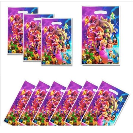 10 st Super Mario Filmen Godispåsar Kalaspåsar Födelsedagspresent Godispåse