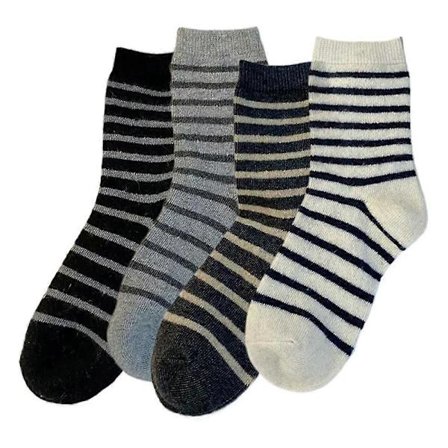 Retrodesign stripete sokker vintervarme midt-legg sokker