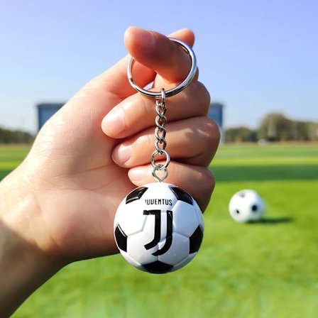 Mini-nøkkelring for fotball, Real Madrid-pynt, VM-souvenir, bursdagsgave til fans, Juventus-fotball