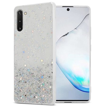 Fodral till Samsung Galaxy NOTE 10 Transparent fodral med glitterfodral Skyddande silikon TPU Glitter paljetter
