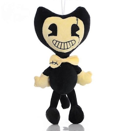 SBSGV Böjbar Plysch Svart & Vit Bendy And The Ink Machine Gosedjur Present Till Barn Fans, 28cm