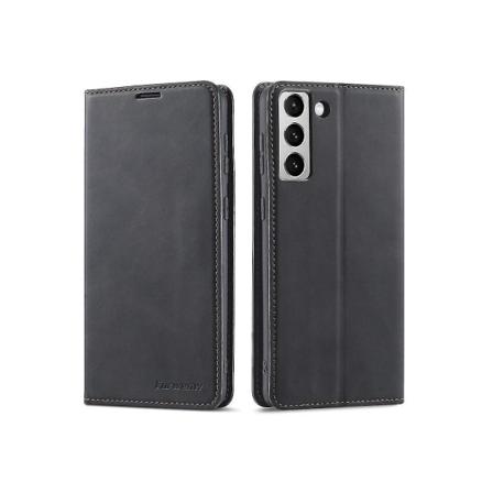 Samsung Galaxy S23 5G -kotelo, Premium PU-nahkapehmustettu kansi korttipaikalla ja kickstandilla, piilotettu magneettinen iskunkestävä lompakko-kotelo