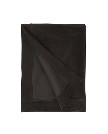 Lexington Hotel velvet bedspread dark gray