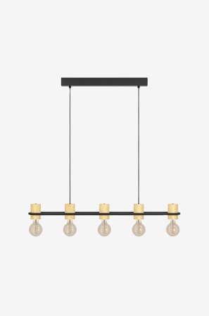 EGLO - Pendellampe Chieveley Black /Wood - Svart - Takpendler - Fra Homeroom