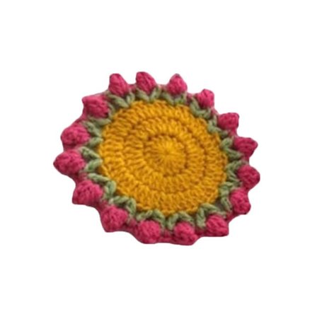 Håndlavede Turtle Coasters til Krus Kaffekopper RØD BLOMST RØD