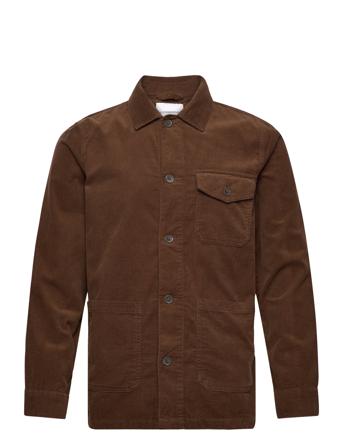 Corduroy Overshirt Overshirts Brun Lindbergh*Betinget Tilbud