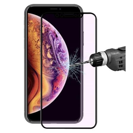 HAT PRINCE iPhone Xs Max beskytter hinne til skærm af herdet glas - Svart Transparent