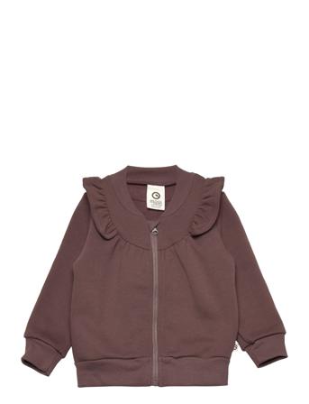 Sweat Frill Jacket Baby Svetari Collegepaita Liila Müsli By Green Cotton