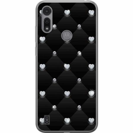 Motorola Moto E6i Genomskinligt Skal Diamant Hjärta
