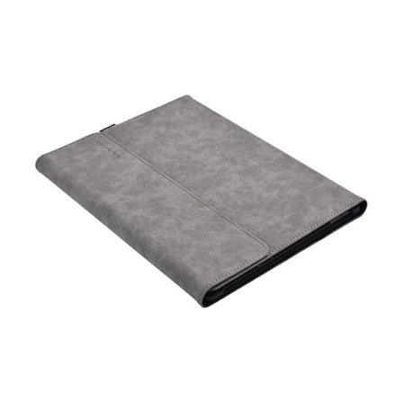 Skyddande läderfodral för Microsoft Surface Pro X 13-tums surfplatta, Färg: Ljusgrå