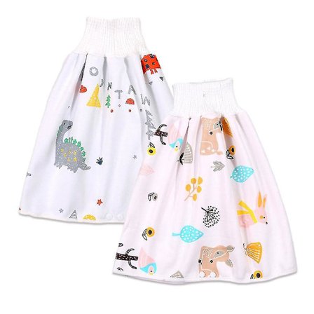 2-delt vanntett bleieskjørt, komfortable klutshorts for baby toalettrening, egnet for nattbruk