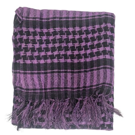 Palestinsk sjal - Lila og svart - skjerf lilla