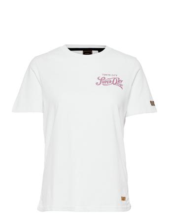 Glitter Sparkle Tee 180 White Superdry