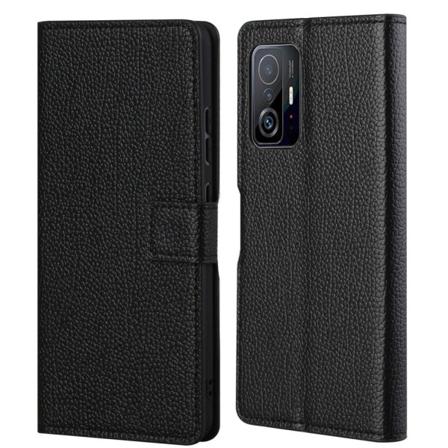 Xiaomi 11t / 11t Pro Litchi Plånboksfodral - Svart Svart