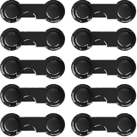 Børnesikringslås Skuffelås Til Skabe, Skab, Toiletter, Etc. (10 Stk. I Sort)