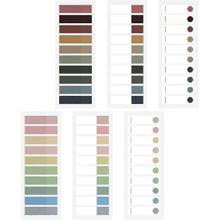 1200 stk. Sticky Tabs Bokmerker, Morandi Sticky Note Tabs, Skrivbare og Flyttbare Sidemarkører, Indeksfaner