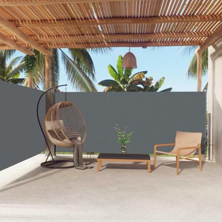 Vidaxl Infällbar Sidomarkis Antracit 160x600 Cm Antracit