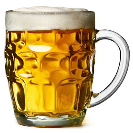 The Great British Pint Dimple Krus Sett med 4 Gaveeske Glasskrus 568ml Perfekt for Ølelskere_Kvalitetsgaver