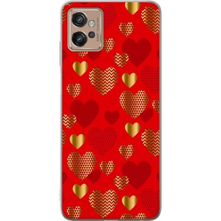 Kompatibel Mobilcover til Motorola Motorola Moto G32 GoldenHearts