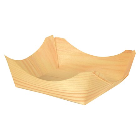 Kertakäyttöiset Kulhot Neliskulmaiset Puuta 50-pakkaus