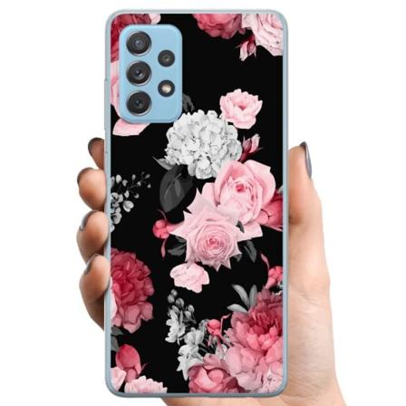 Samsung Galaxy A72 5G TPU Matkapuhelimen kuori Kukat