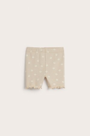Kappahl | Blommiga cykelbyxor | Beige