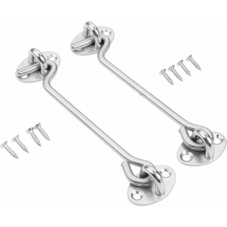 2-pack Rostfria Hyttdörrkrokar 300 mm - 12 tum