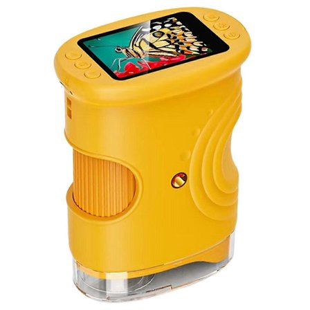 Håndholdt Mikroskop til Børn med 2In HD Skærm 50-1000X Gul(h)