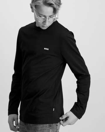 BOSS LONG SLEEVE T-SHIRT Svart T-shirts Kille - Kids Brand Store